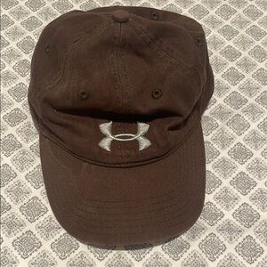 Under Armour Dark Brown Cap with Silver Logo